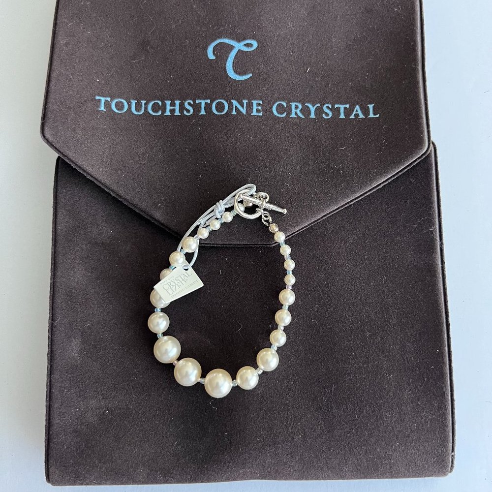 Touchstone Crystal White Pearl Bracelet - New in Box w/Tag